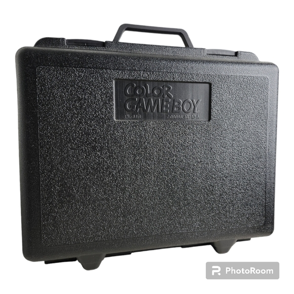 Nintendo Gameboy Color Rental Hard Black Carry Travel Case With 8 Game Cases - Picture 2 of 9